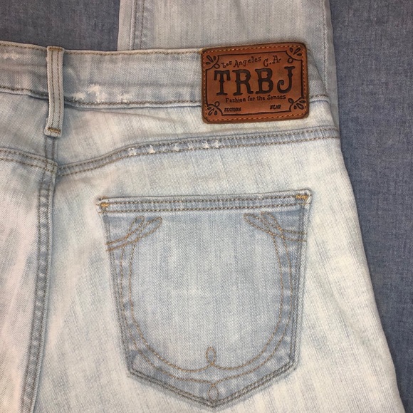 True Religion Light Wash Denim Cropped Jeans 27 - Picture 5 of 5